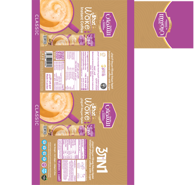 Mohammad Al Samman Shot Woke 3-in-1 Instant Coffee 10 Packets X 20 Grams