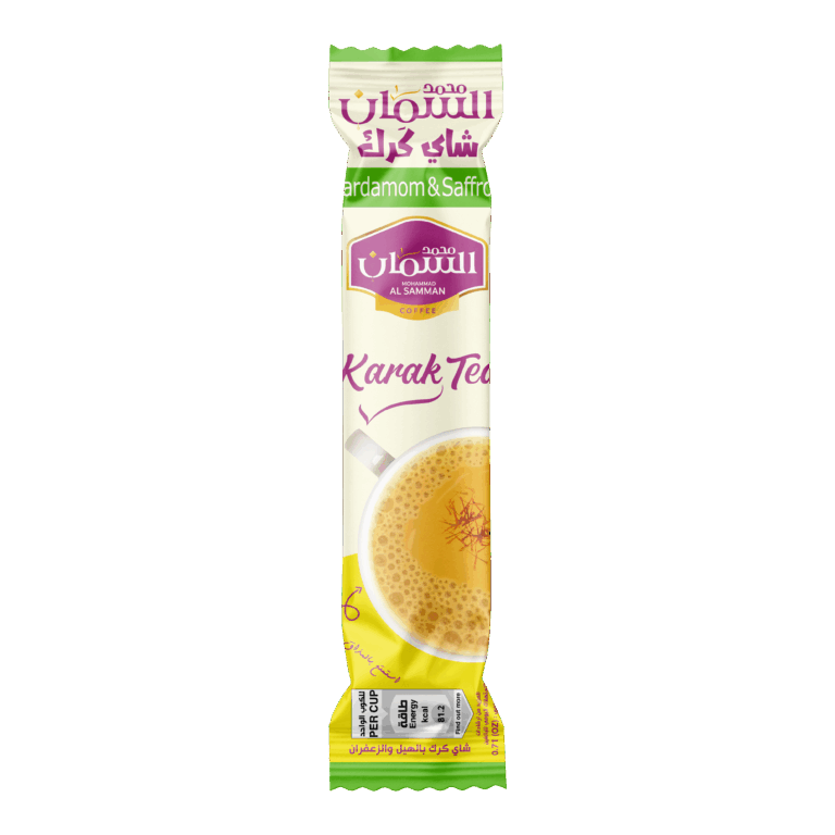 Al Samman Karak Tea with Cardamom &  Saffron – Contains 10 x 20g pouches