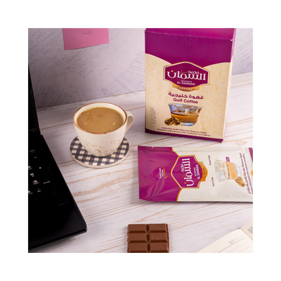 Exquisite Al Samman Gulf Roasted Coffee with Cardamom & Saffron - 10 x 1.76 oz Packs