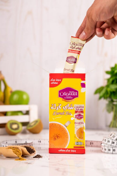 Al Samman Karak Tea with Cardamom & Saffron Sugar-Free 10 Packs x 13 grams