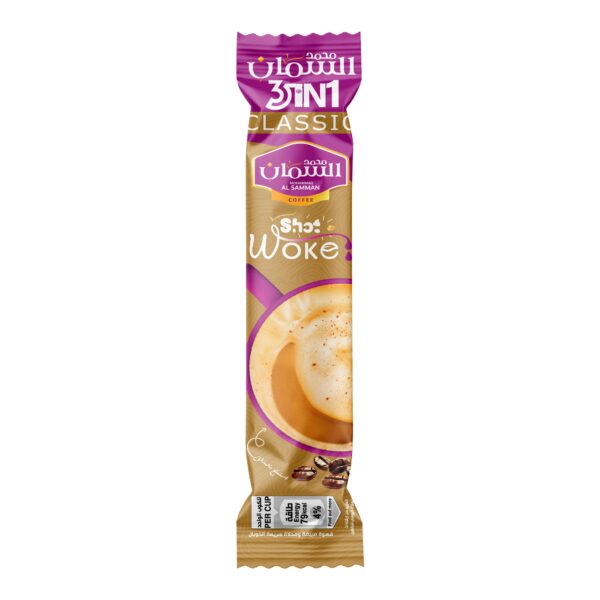 Mohammad Al Samman Shot Woke 3-in-1 Instant Coffee 10 Packets X 20 Grams